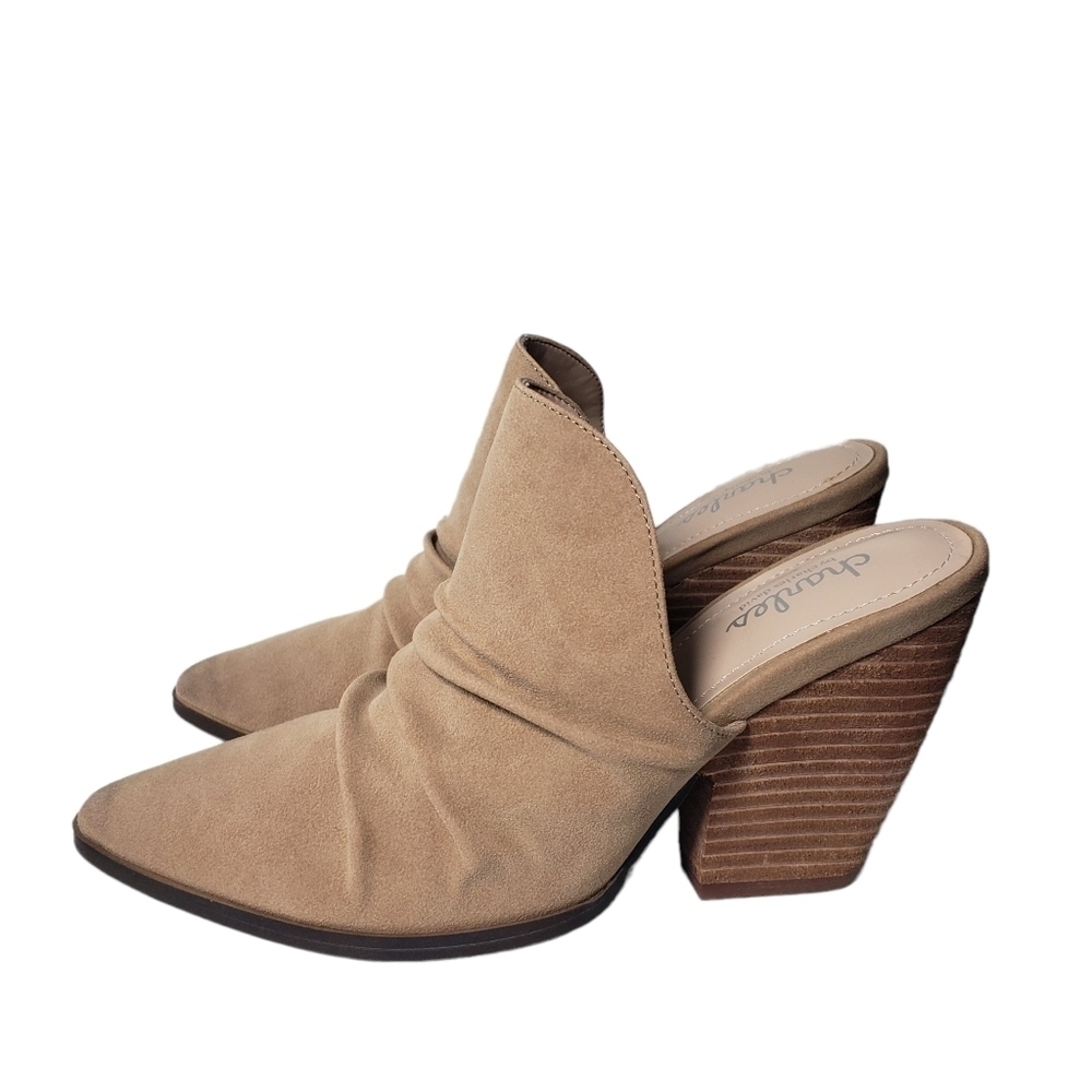 Charles by Charles David Women's Nellie Faux Suede Tan Backless Boots Sz 5.5M - Picture 4 of 10